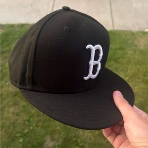 Black Baseball Cap with White B Logo